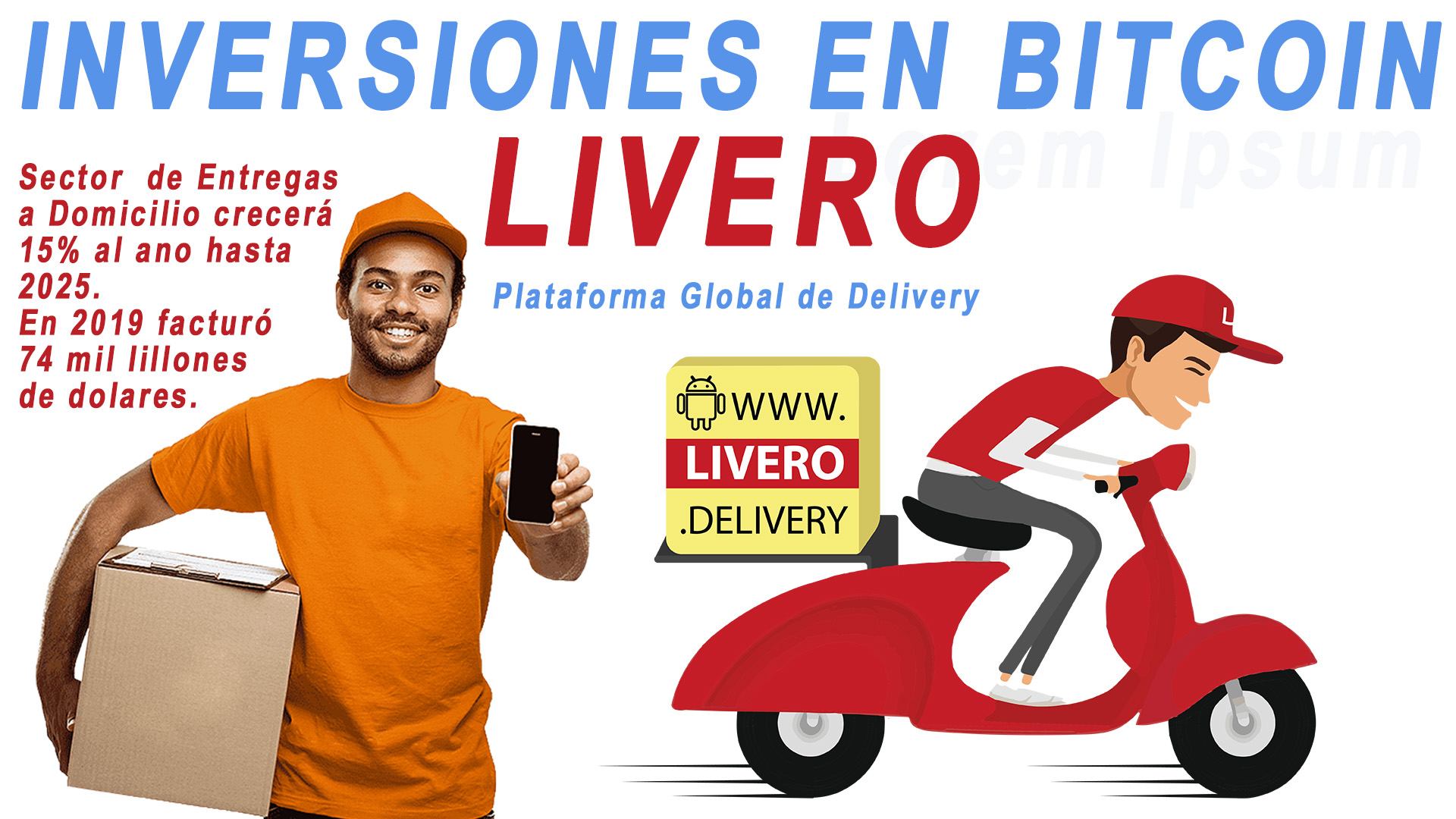 Livero.delivery acepta inversiones en bitcoins